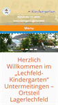 Mobile Screenshot of lechfeld-kindergarten.untermeitingen.de